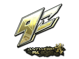 Наклейка | 9z Team (золотая) | Антверпен 2022