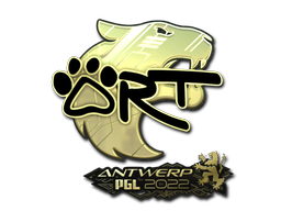 Наклейка | arT (золотая) | Антверпен 2022