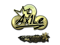 Наклейка | Ax1Le (золотая) | Антверпен 2022
