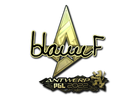 Наклейка | blameF (золотая) | Антверпен 2022