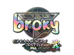 Наклейка | broky (голографическая, чемпион) | Антверпен 2022