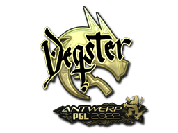 Наклейка | degster (золотая) | Антверпен 2022