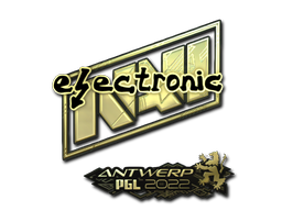 Наклейка | electronic (золотая) | Антверпен 2022