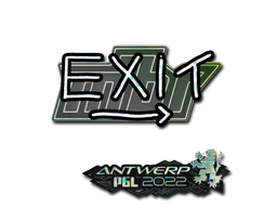 Наклейка | exit (блёстки) | Антверпен 2022