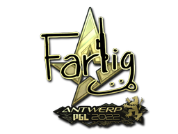 Наклейка | Farlig (золотая) | Антверпен 2022