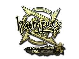 Наклейка | hampus (золотая) | Антверпен 2022