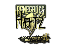 Наклейка | hatz (золотая) | Антверпен 2022