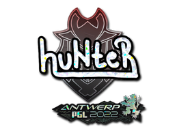 Наклейка | huNter (блёстки) | Антверпен 2022