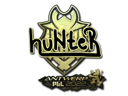 Наклейка | huNter (золотая) | Антверпен 2022