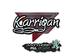 Наклейка | karrigan (блёстки) | Антверпен 2022
