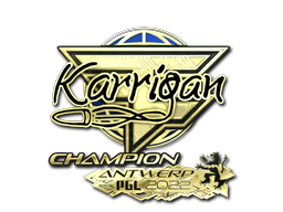 Наклейка | karrigan (золотая, чемпион) | Антверпен 2022
