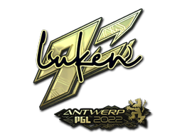 Наклейка | luken (золотая) | Антверпен 2022