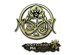 Наклейка | maden (золотая) | Антверпен 2022