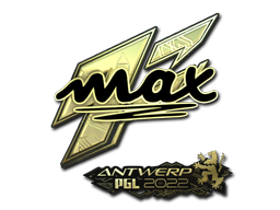 Наклейка | max (золотая) | Антверпен 2022