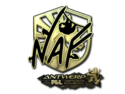 Наклейка | NAF (золотая) | Антверпен 2022