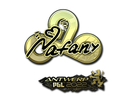 Наклейка | nafany (золотая) | Антверпен 2022