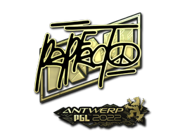Наклейка | Perfecto (золотая) | Антверпен 2022