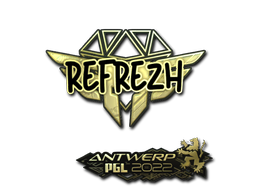 Наклейка | refrezh (золотая) | Антверпен 2022