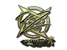 Наклейка | REZ (золотая) | Антверпен 2022