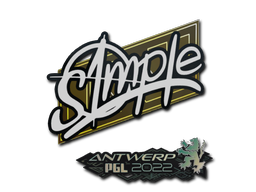 Наклейка | s1mple | Антверпен 2022