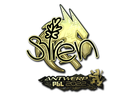 Наклейка | S1ren (золотая) | Антверпен 2022