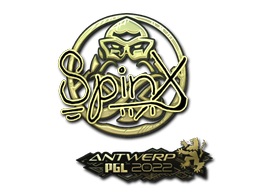 Наклейка | Spinx (золотая) | Антверпен 2022