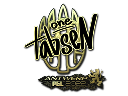 Наклейка | tabseN (золотая) | Антверпен 2022