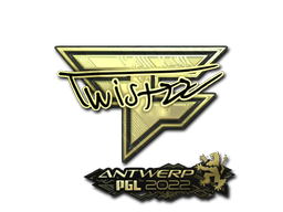 Наклейка | Twistzz (золотая) | Антверпен 2022
