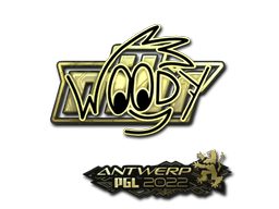 Наклейка | WOOD7 (золотая) | Антверпен 2022