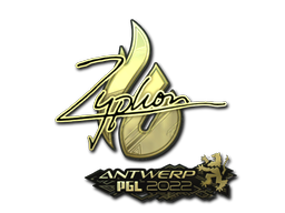 Наклейка | Zyphon (золотая) | Антверпен 2022