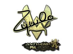 Наклейка | ZywOo (золотая) | Антверпен 2022