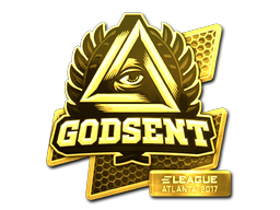 Наклейка | GODSENT (золотая) | Атланта 2017