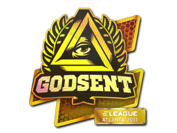 Наклейка | GODSENT (голографическая) | Атланта 2017