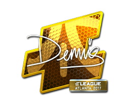 Наклейка | dennis (металлическая) | Атланта 2017