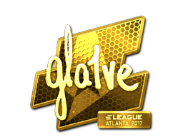 Наклейка | gla1ve (золотая) | Атланта 2017