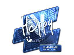 Наклейка | Happy (металлическая) | Атланта 2017