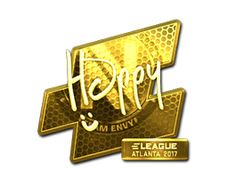 Наклейка | Happy (золотая) | Атланта 2017