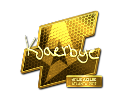 Наклейка | Kjaerbye (золотая) | Атланта 2017