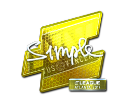 Наклейка | s1mple (металлическая) | Атланта 2017