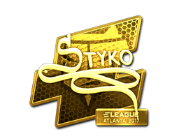 Наклейка | STYKO (золотая) | Атланта 2017