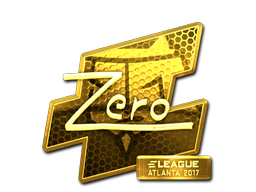 Наклейка | Zero (золотая) | Атланта 2017