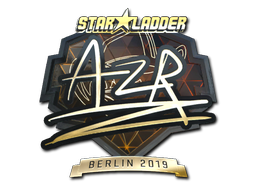 Наклейка | AZR (золотая) | Берлин 2019