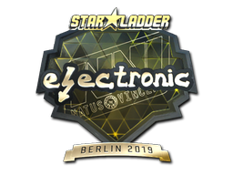 Наклейка | electronic (золотая) | Берлин 2019