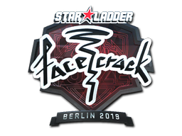 Наклейка | facecrack (металлическая) | Берлин 2019