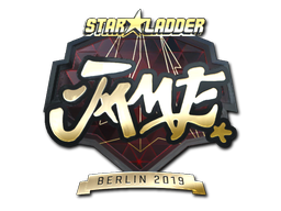Наклейка | Jame (золотая) | Берлин 2019