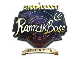 Наклейка | Ramz1kBO$$ (золотая) | Берлин 2019