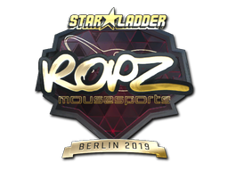 Наклейка | ropz (золотая) | Берлин 2019