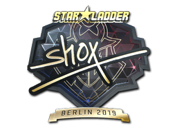 Наклейка | shox (золотая) | Берлин 2019