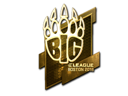 Наклейка | BIG (золотая) | Бостон 2018