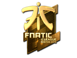 Наклейка | Fnatic (золотая) | Бостон 2018